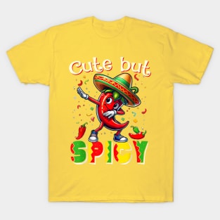 Kids Cinco De Mayo Mexican Cute But Spicy Chili Boys Girls T-Shirt